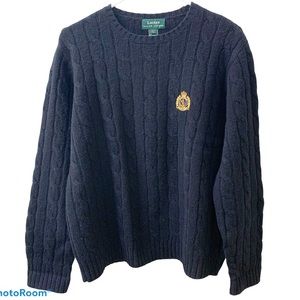 Ralph Lauren Women’s Wool Cable Knit Sweater Large